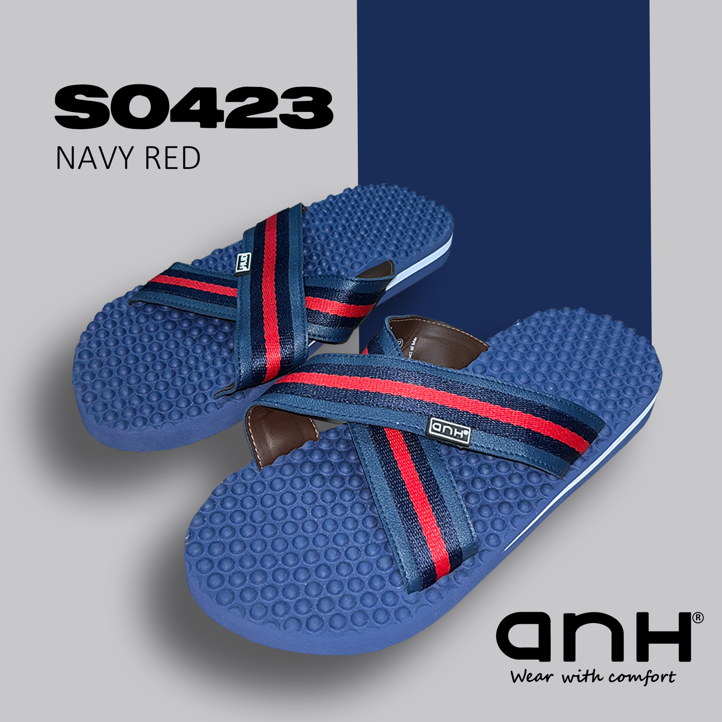 Slip On Massage Navy Red